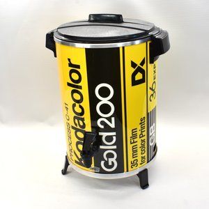 Vintage Kodak Coffee Maker 35mm Film Roll Gold 200 Advertising